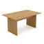 Table de salle à manger moderne en bois rectangulaire pour 4 à 6 personnes-1692828908