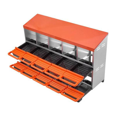 2 boîtes de nidification de poulet à 2 niveaux, 10 compartiments, boîtes de ponte en métal avec couvercles de protection, boîte de nidification, facile à assembler, idéal pour les poules, les canards, les poulets et autres volailles