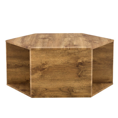 Hexagonal Coffee Table With Stunning Pattern Stickers - Multi Storage, Smooth Surface, Modern Home Grandeur Design And Special Stickers, Storage Functionality, Surface For Easy Maintenance