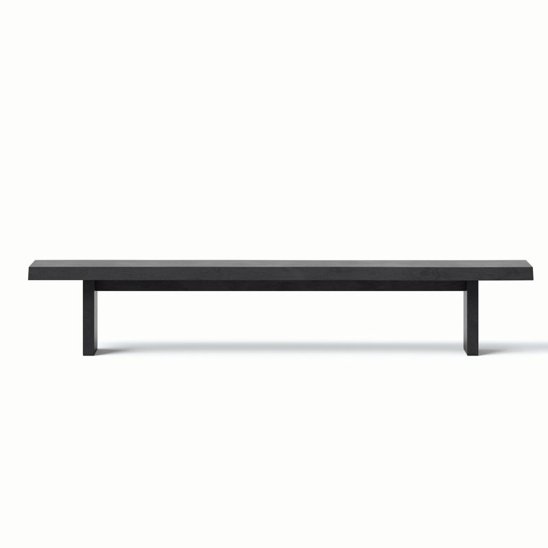Brooks Bench, White Wash, 18" H x 102" W x 15" D