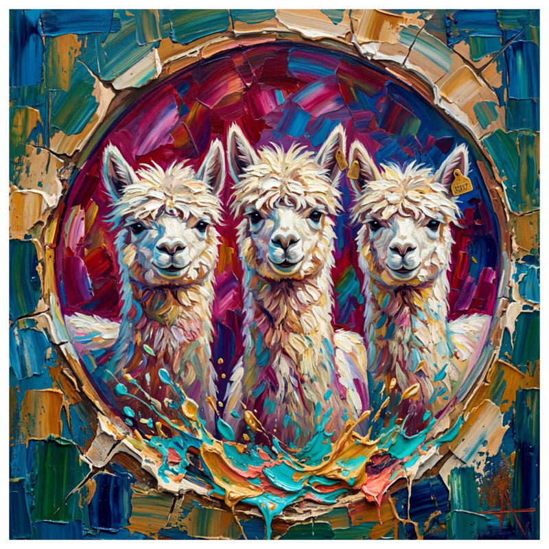Tapis de bain Three Alpacas, 34in W x 21in L