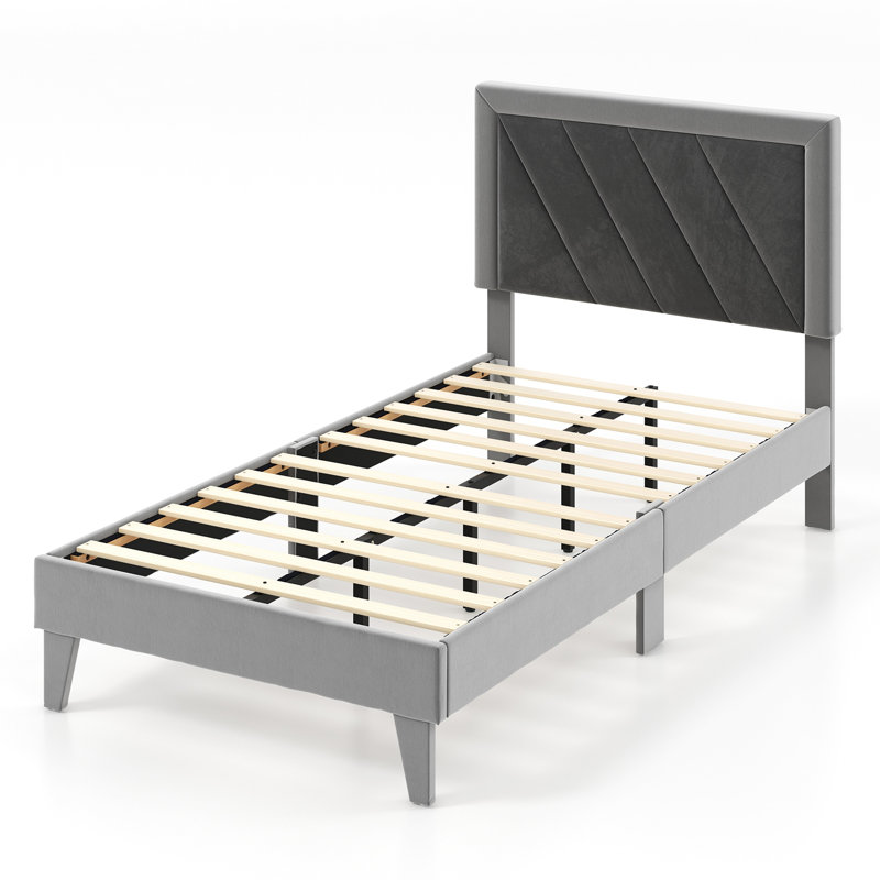 Mershon Upholstered Bed, European Single (90 x 200cm)