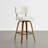 Upholstered Swivel Counter Stool with Walnut Bentwood Frame-1910105415-1909538829
