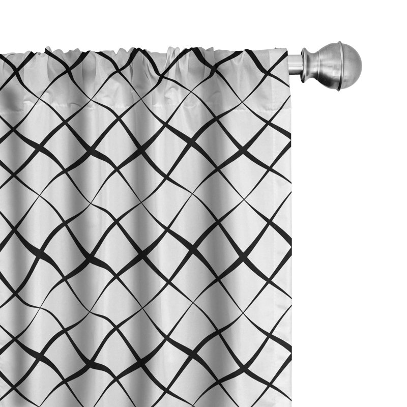 Panneaux de rideaux semi-transparents avec passe-tringle, 28 po x 63 po