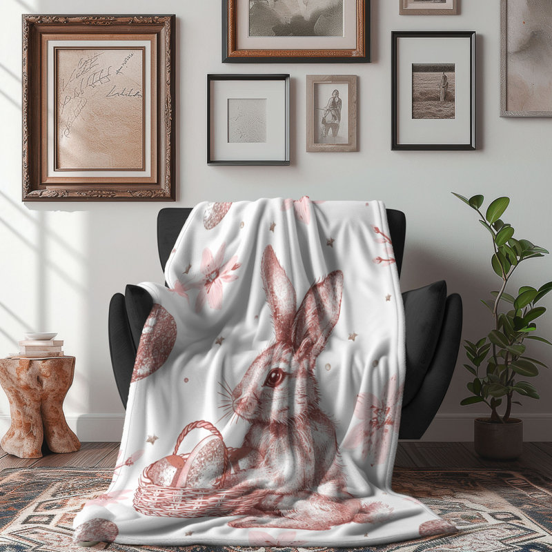 Pâques pastel - couverture de qualité supérieure 1 pièce, L 60 po x L 80 po