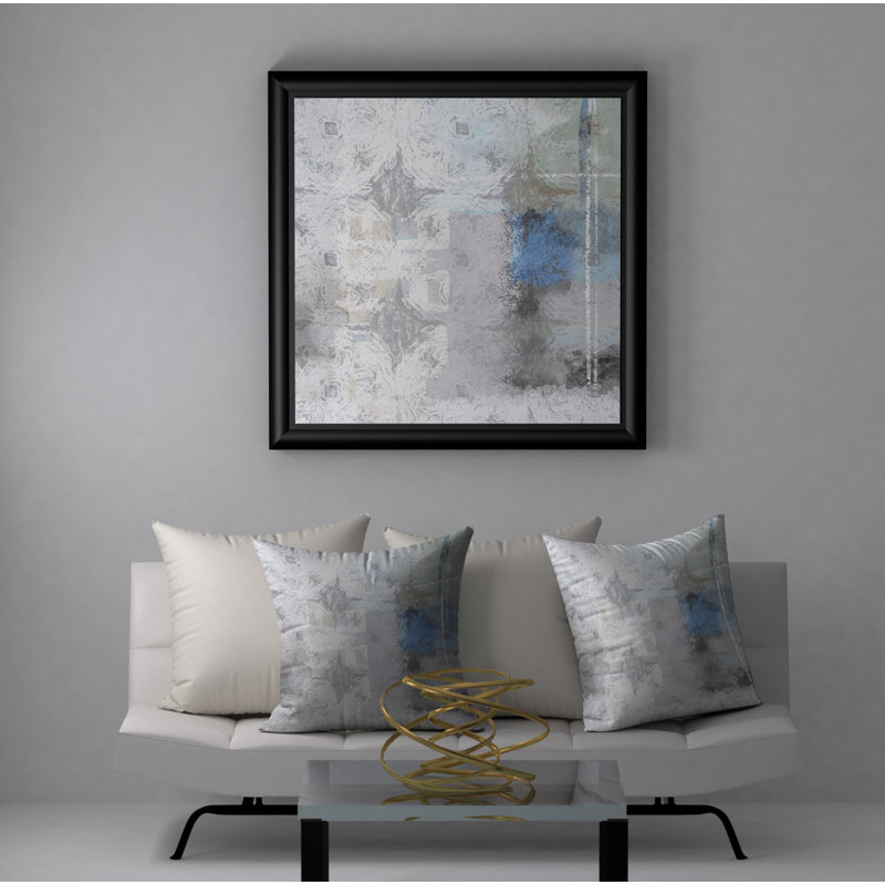 Abstract Reversible Throw Pillow, 24" x 24"