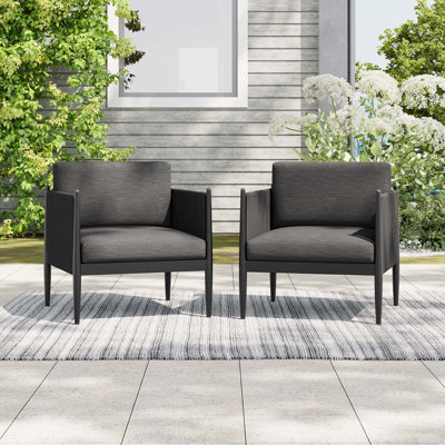 Chaise de club d'extérieur en aluminium 2 pièces DATION PATIO