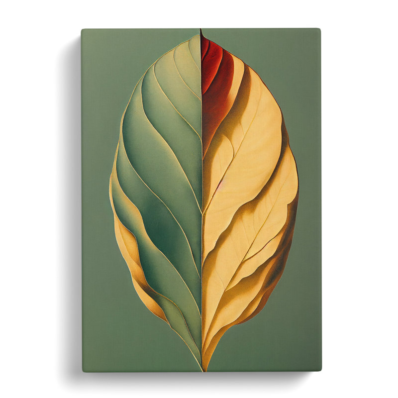 A Pleasing Leaf - Print, No Matte, 50cm H x 35cm W x 3cm D, Wrapped Canvas