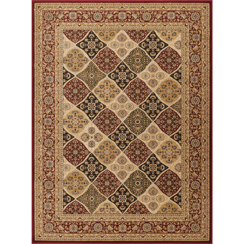 Tapis rouge 5 pi 3 po x 7 pi 3 po Rouge, Rectangle 5 pi 3 po x 7 pi 3 po