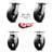 4 Piece Rubber on Steel Caster Set