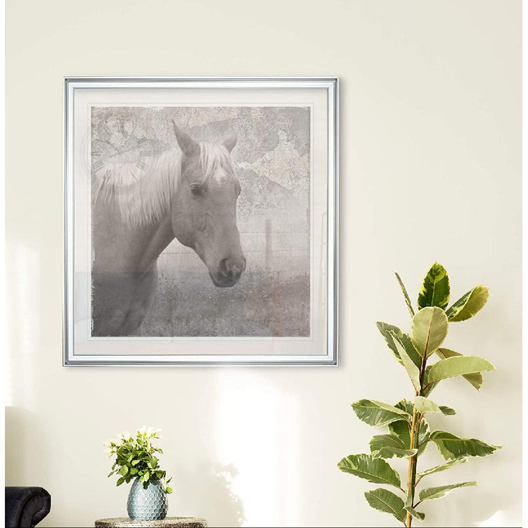 Paint by Number Horse I - 2 Piece Picture Frame Print on Canvas (Set of 2) Foundry Select Frame Color: White, Size: 31.5 H x 88 W x 1.5 D