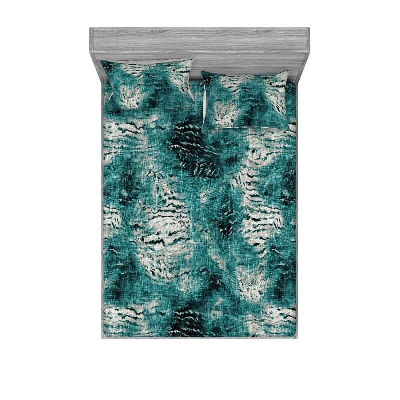 Drap-housse et taie décorative Ambesonne, Ensemble de draps très grand californien avec 2 t