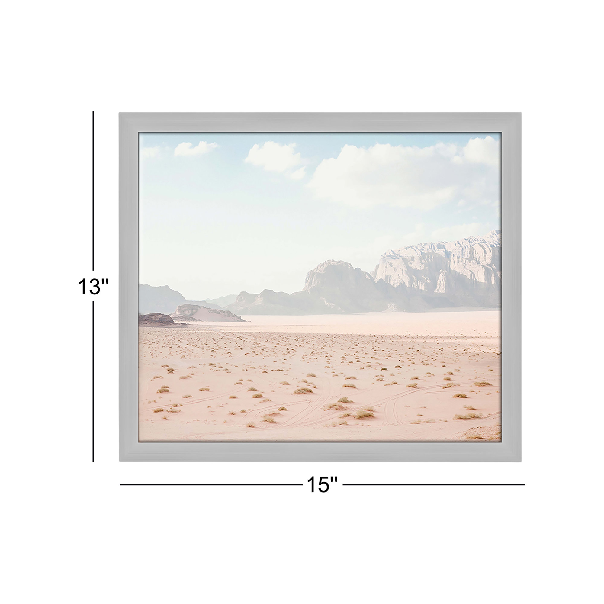 Tire Tracks by Leah Straatsma, Matte Silver Framed, 15" W x 13" H