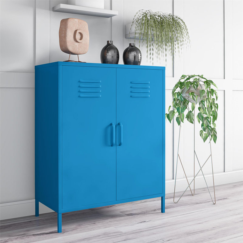 Lamprecht 2 -Door 2 -Shelf, Blue
