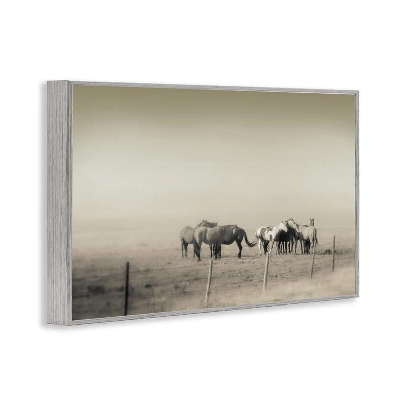 Giclée encadrée The Herd, par Roberta Murray, Estampe numérique Farmhouse, H 12 po x l 18 po