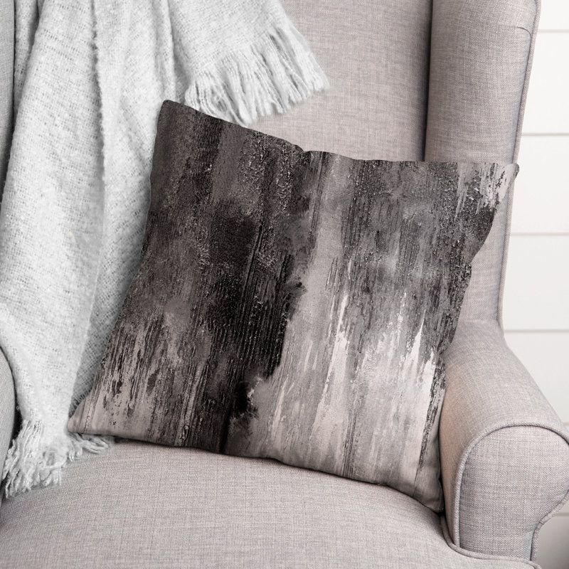  Housse et insert de coussin extérieur peint, Noir
