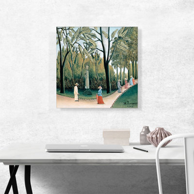 «The Jardin Gardens 1909» par Henri Rousseau, reproduction d'art sur toile tendue