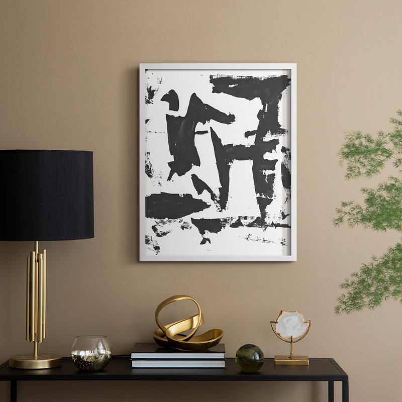 «Abstract Abstract», reproduction encadrée - prêt à accrocher, H 10 po x l 8 po, Blanc
