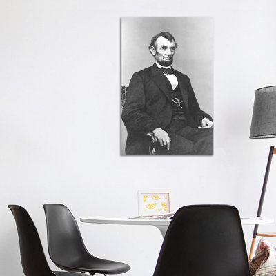 «Restored War War Era», peinture du président Abraham Lincoln par John Parrot - photographie sur toile tendue