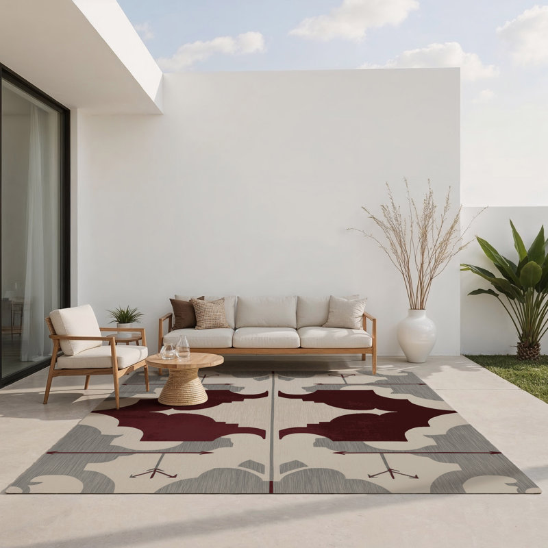 Tapis intérieur et extérieur Mosaic Flow, Rectangle 5 pi x 7 pi