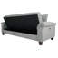 Microfibre grise avec fonction réglable, rangement intégré, rangement dissimulé et coussins décoratifs pour le futon