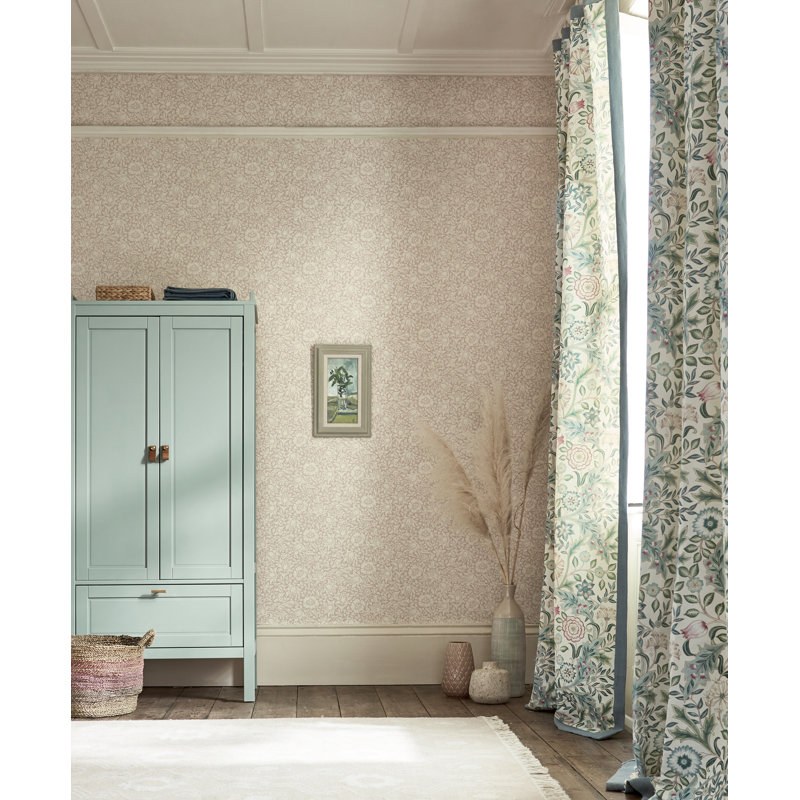 Mallow Wallpaper, Dusky Rose