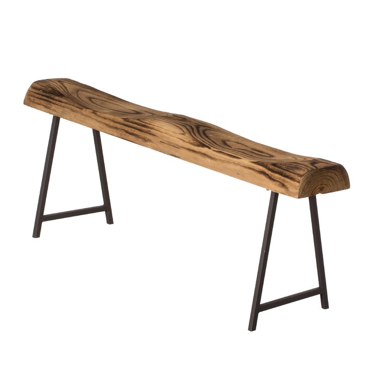 Bishr Wood Bench (missing 1 leg ) INCOMPLETE 