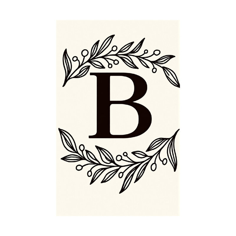 Drapeau de jardin monogramme couronne double face, 12 x 18 po