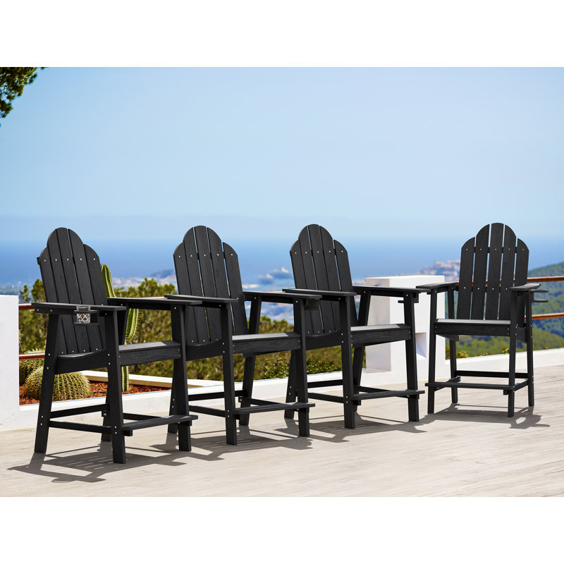 Dutta Outdoor Adirondack Chair, Black