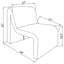 Fauteuil d'appoint courbé sans accoudoirs Winne-1169652254
