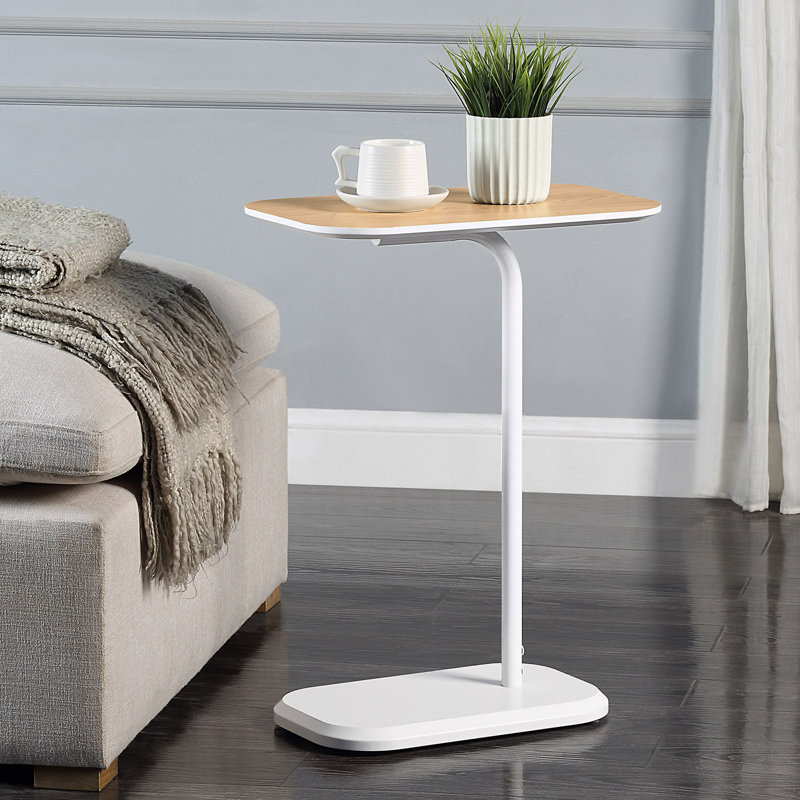 Ausilia 25.25'' Tall C End Table, White