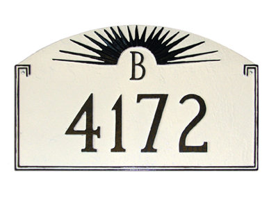 Sunfire Monogram 2-Line Lawn Address Sign