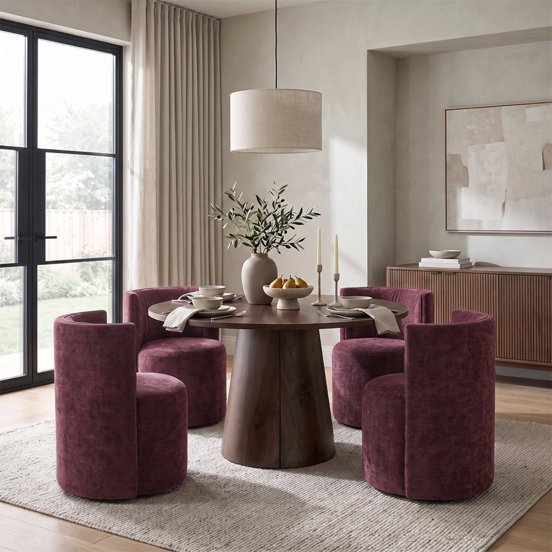 Ensemble table et chaises de salle à manger extensibles de 47 à 83 pouces avec chaises rembourrées et roulettes dissimulées