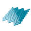 11"X 12.6" Herringbone Polished Glass Mosaic Tile-61266921