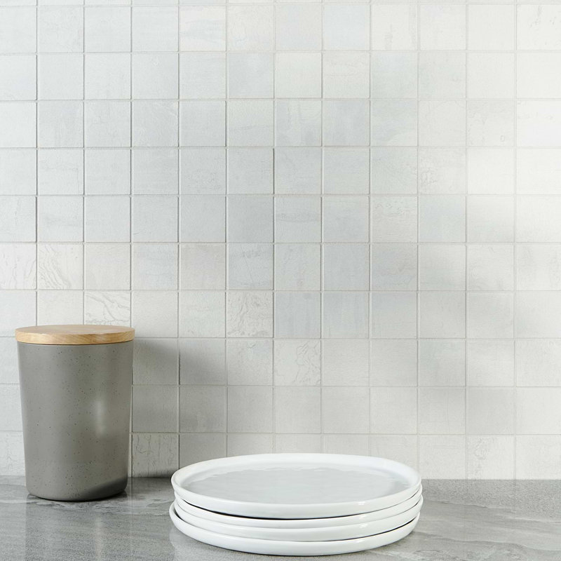 Angela Harris Inspira Light Silver 2X2 Matte Porcelain Mosaic Tile