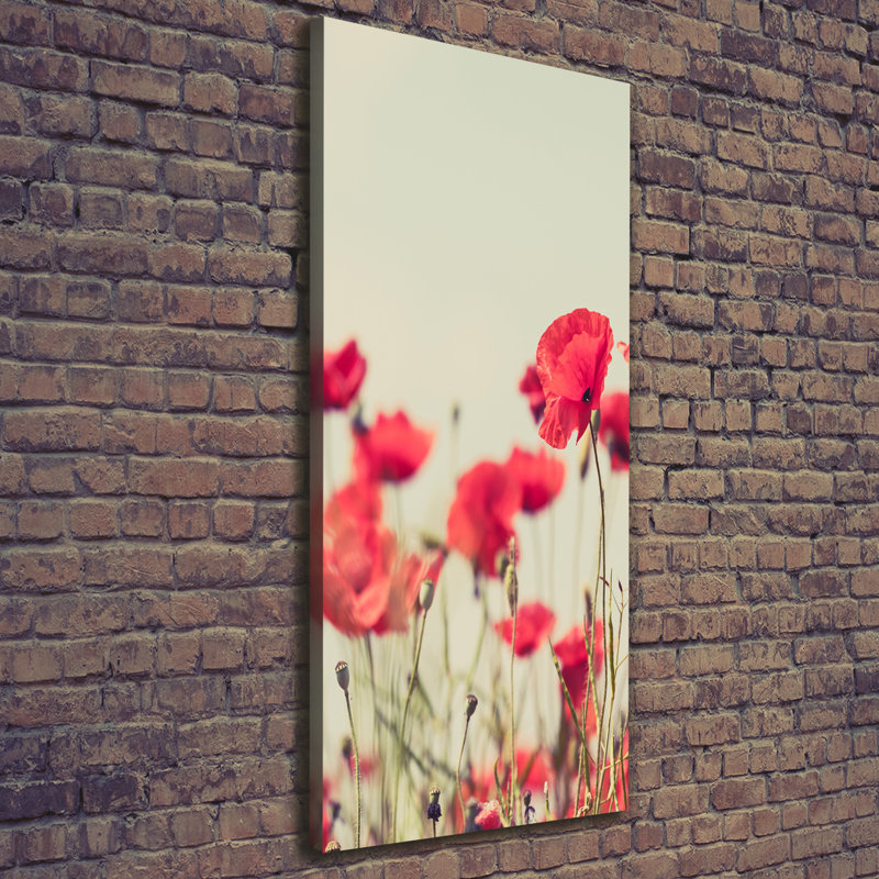 Field Poppies - Wrapped Canvas Print