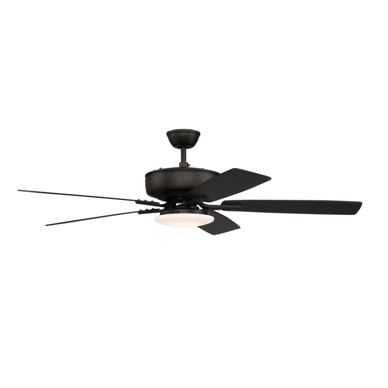 Pro Plus 112 Slim Light Kit 52'' Ceiling Fan with LED Lights, Flat Black