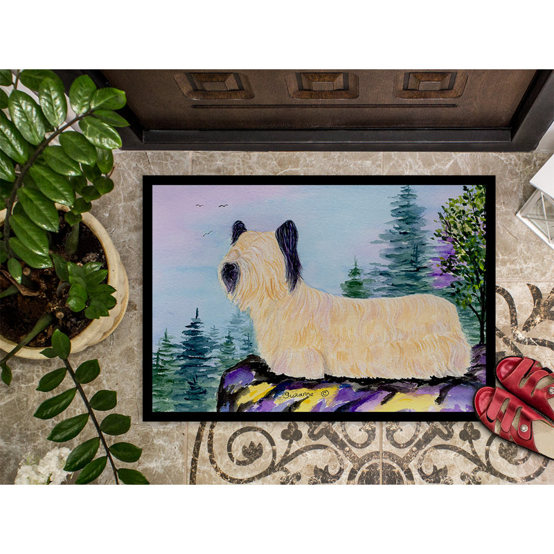 Tapis de porte d’intérieur anti-dérapant skye terrier, Rectangle 2 pi x 3 pi