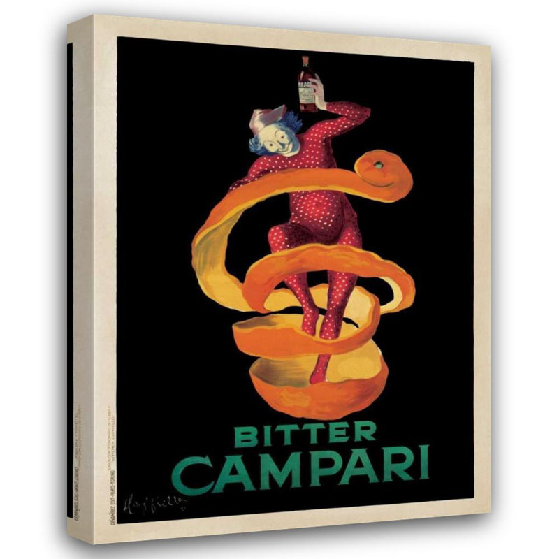«Red Barrel Studio® Cappiello, Leonetto», reproduction d'art sur toile tendue: Bitter Campari, H 18 po x l 14 po