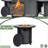 Propane Gas Fire Pit Table, 50000 BTU Round Steel Fire Pit For Outside Patio Deck Garden Courtyard-Black-659861915