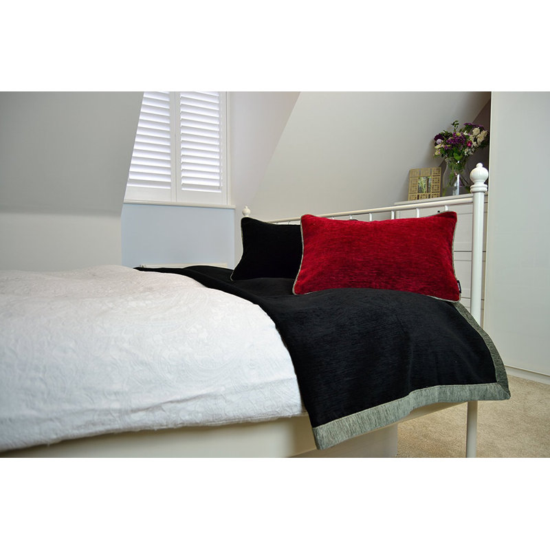 Baccus Throw Blanket, Black/Grey