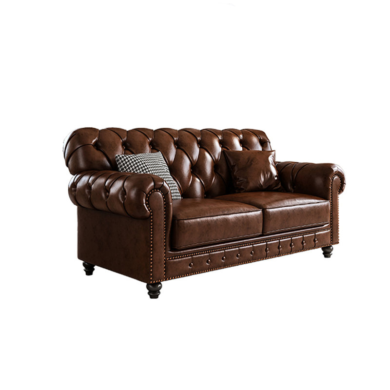 Canapé en cuir 62,9 po