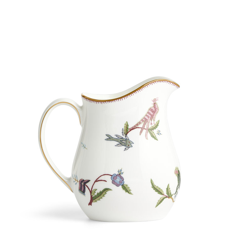 Kit Kemp Mythical Creatures White Bone China Jug 13.5 Oz