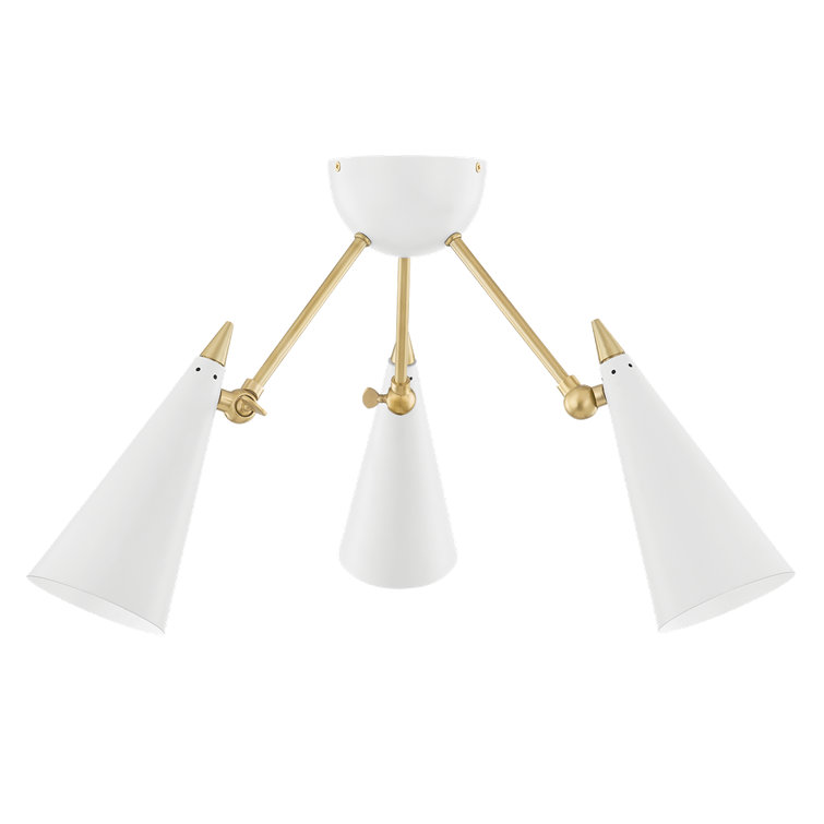 Moxie 3 - Light 18'' Unique/Statement Cone Semi Flush Mount