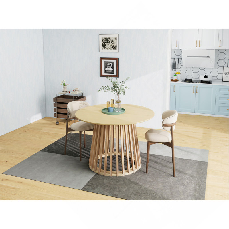 Table basse ronde, Marron clair