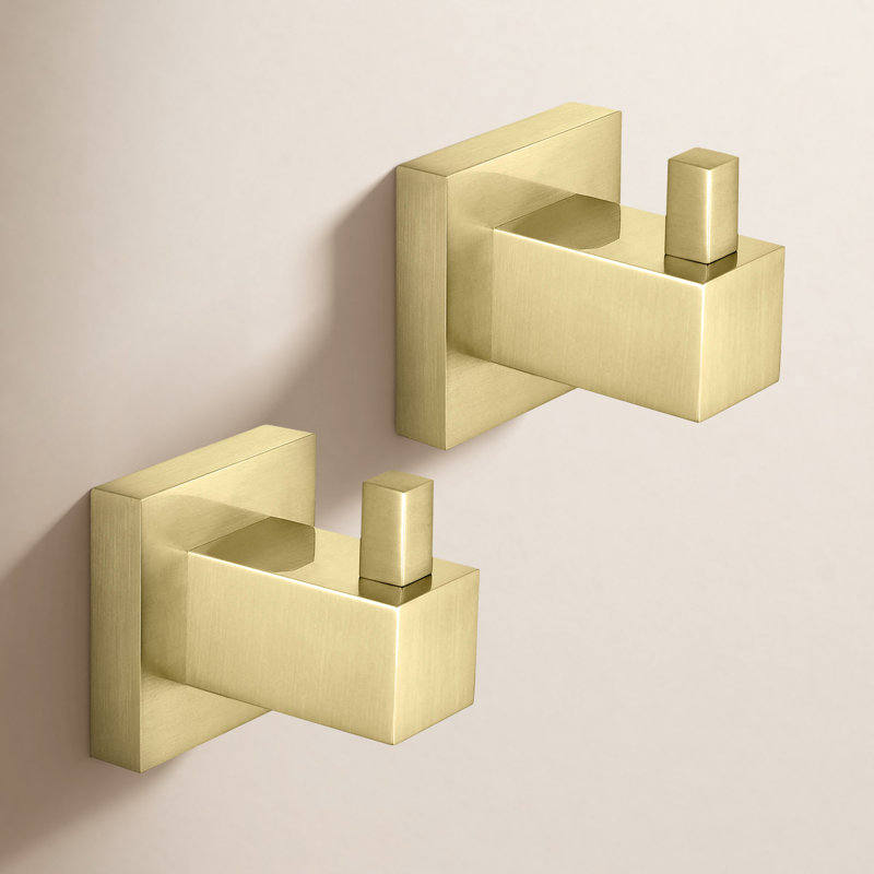 Wall Mounted Robe Hook, Brushed Gold