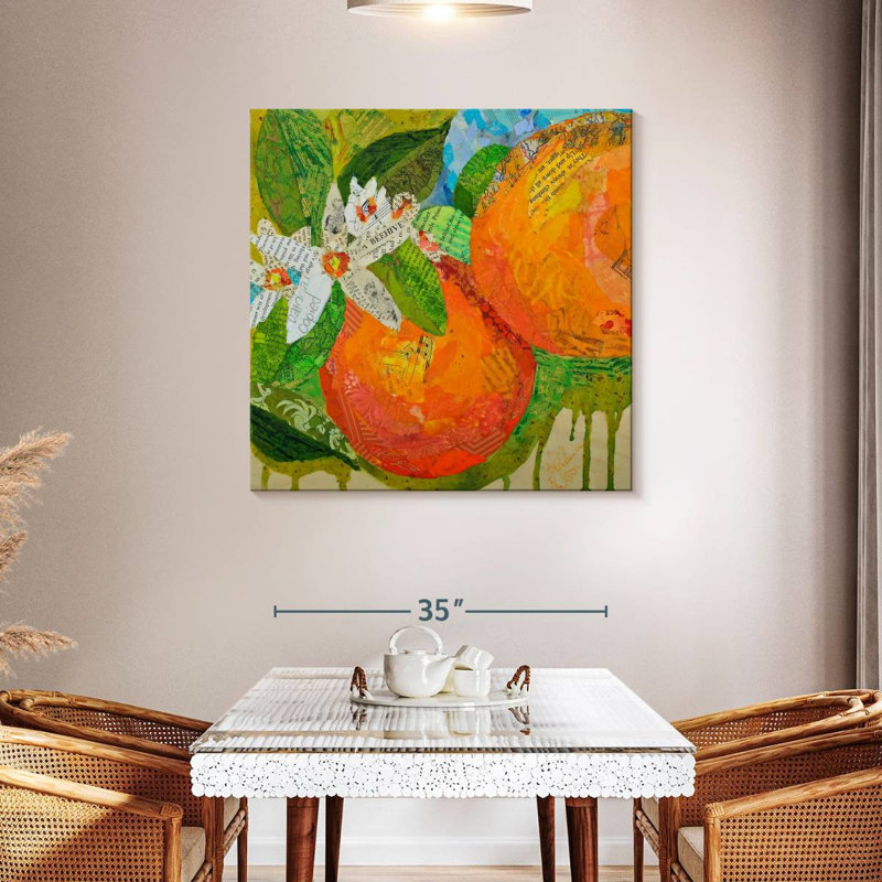 Yarlin Florida Oranges, 39" H x 39" W