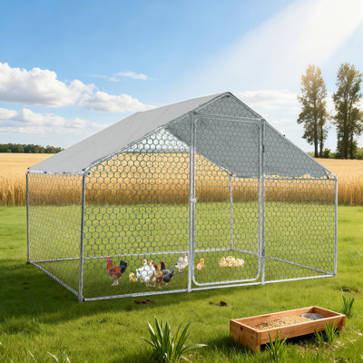 XPT033 Outdoor Chicken Coop Metal Big Space 10*6*6FT