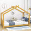 Lit plateforme simple en bois avec toit-1117163977