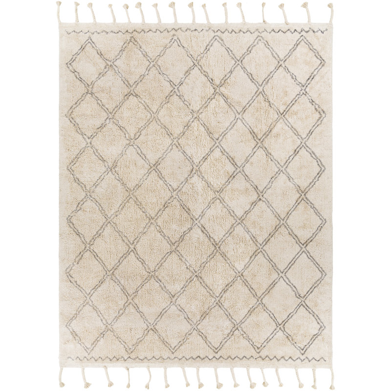 Tapis gris / crème Venova, Rectangle 8 pi x 10 pi